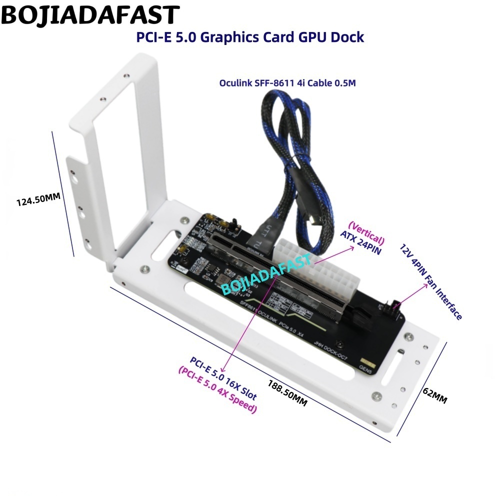 PCI-E 5.0 16X GEN5 Adapterkart – Oculink Egpu Dock Graphics Card Bewertung und Preis